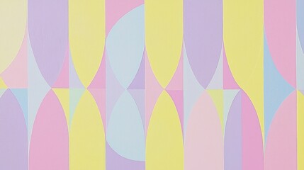 Poster - Pastel Geometric Abstract Art: A Symphony of Shapes and Hues