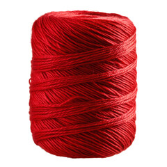 red yarn isolated on white transparent background