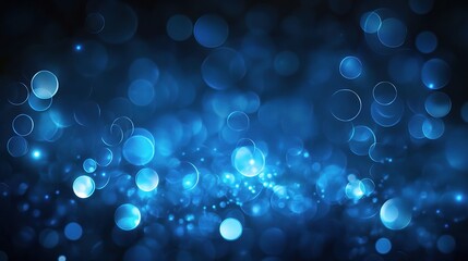 Poster - Abstract Blue Background with Bokeh Effect for Creative Projects