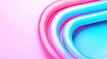 Poster - Neon abstract background concept. Colorful abstract curves with vibrant blue and pink tones creating a modern aesthetic.