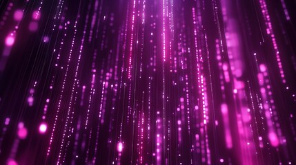 Poster - Abstract Technological Background with Glowing Data Streams