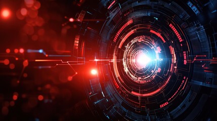 Poster - Abstract Gear Wheel Mechanism Background with Bright Center Light