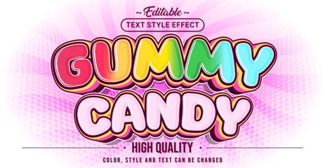 Aufkleber - Editable text style effect - Gummy Candy text style theme.