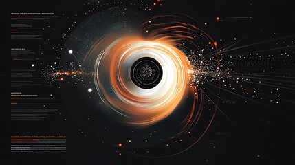 Poster - Abstract Swirling Lines and Dots Representing Digital Dynamics