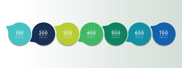 Wall Mural - 5 elements scheme, diagram. five empty connected circles. infographic template.