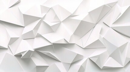 Poster - 3D Abstract White Background with Geometric Shapes and Textures