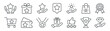© Kovalova Ivanna - Bonus, benefit, offer and reward. Vector linear icon set.