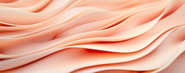 Wall Mural - Soft abstract background idea. Elegant flowing curves in soft peach tones create a soothing visual effect.