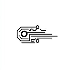 Poster - Abstract Technology Design Showing Rapid Movement