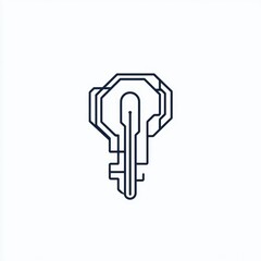 Poster - Abstract key design depicting technological access