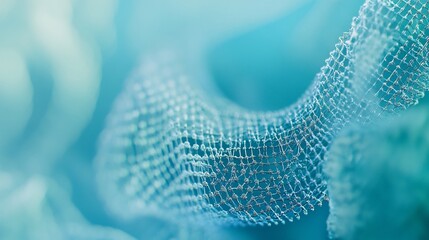 Leinwandbilder - Abstract blue mesh fabric texture background.