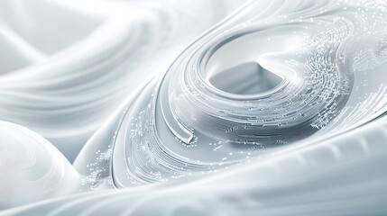 Leinwandbilder - Abstract swirling white and grey pattern with textured surface and subtle light reflections.