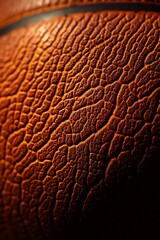 Wall Mural - Close-up of a worn, textured basketball surface.