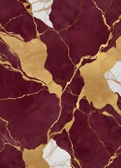Wall Mural - Burgundy and gold marble texture