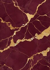 Wall Mural - Burgundy and gold marble texture