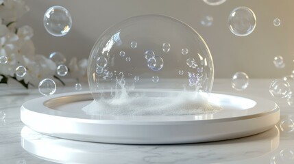 Elegant Soap Bubble Sphere Display
