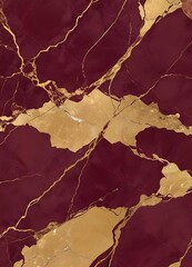 Wall Mural - Burgundy and gold marble texture
