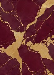 Wall Mural - Burgundy and gold marble texture