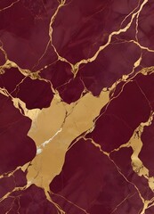 Wall Mural - Burgundy and gold marble texture