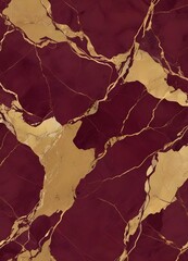 Wall Mural - Burgundy and gold marble texture