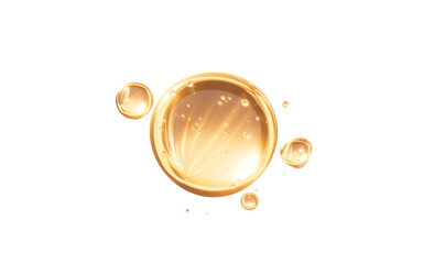 Wall Mural - Gold glass spheres with molecule, Concept skin care Cosmetics background, 3D rendering.