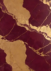 Wall Mural - Burgundy and gold marble texture