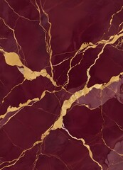 Wall Mural - Burgundy and gold marble texture