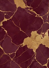 Wall Mural - Burgundy and gold marble texture