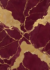 Wall Mural - Burgundy and gold marble texture