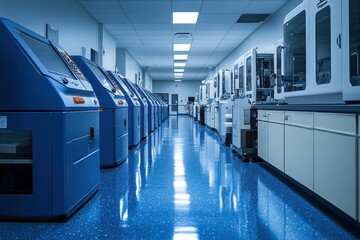 Poster - High-tech laboratory featuring advanced machinery and equipment in a clean, organized environment