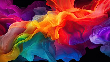 Wall Mural - Liquid color medley: A harmonious blend of hues and gradients, forming a captivating, high-resolution digital artwork.