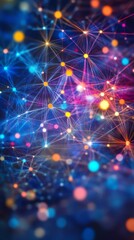 Poster - a colorful image of a starry sky with many points of light. the sky is blue and the stars are in var