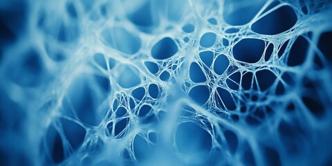 Leinwandbilder - Abstract blue network texture background.