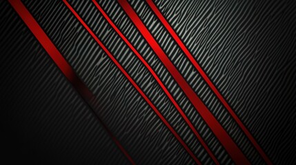 Poster - High Quality Carbon Fiber Texture with Red Stripes on Dark Background