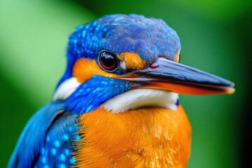 Wall Mural - Charming Kingfisher in Natural Habitat