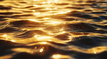 Aufkleber - A smooth liquid gold background with intricate wave-like patterns and reflective highlights, creating a luxurious and elegant visual perfect for high-end photography