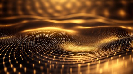 Aufkleber - A smooth liquid gold background with intricate wave-like patterns and reflective highlights, creating a luxurious and elegant visual perfect for high-end photography