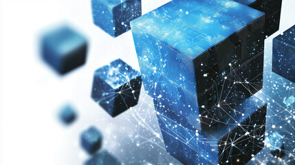 Blue square background