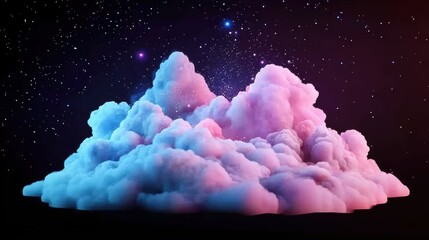Poster - Close-up shot of a colorful nebula cloud with swirling gases and dust particles, illuminated by the light of distant stars.