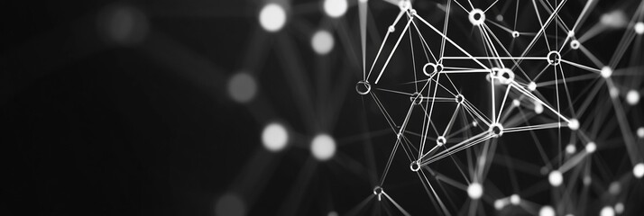Aufkleber - Abstract grayscale network connection.