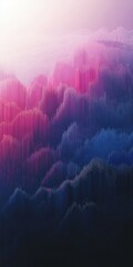 Poster - Abstract vibrant mountain landscape with gradient colors and digital texture effects