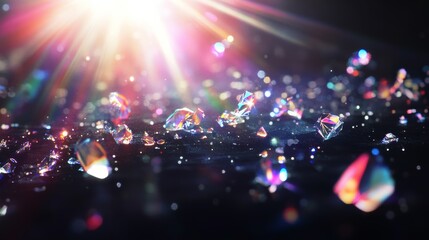 Wall Mural - A colorful, sparkling field of diamonds