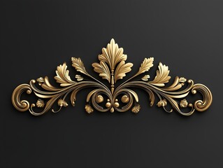 meticulously detailed gold decorative frame ornate baroque style acanthus leaves