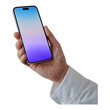 © chalindu - Smartphone displaying gradient purple and blue background.