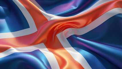 Wall Mural - icelandic flag for national Day or Independence Day of Iceland