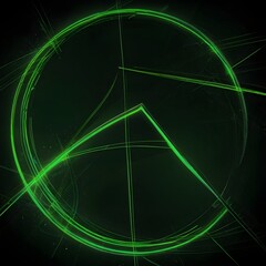 Neon green  black abstract graphical background