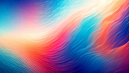 Wall Mural - vibrant waves of color flowing through abstract landscapes of light