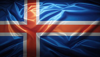 Wall Mural - icelandic flag for national Day or Independence Day of Iceland