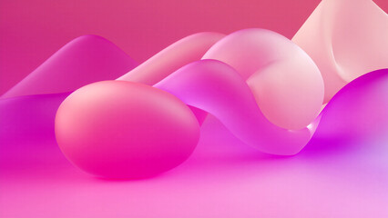 Wall Mural - abstract shapes and soft colors create a dreamy atmosphere