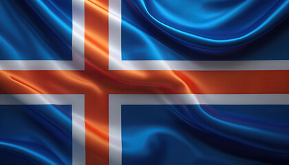 Wall Mural - icelandic flag for national Day or Independence Day of Iceland